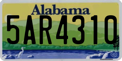 AL license plate 5AR4310