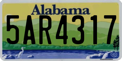 AL license plate 5AR4317