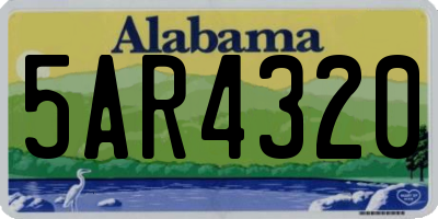 AL license plate 5AR4320