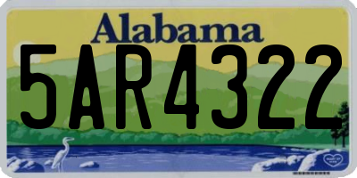 AL license plate 5AR4322