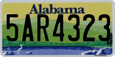 AL license plate 5AR4323