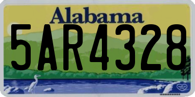 AL license plate 5AR4328