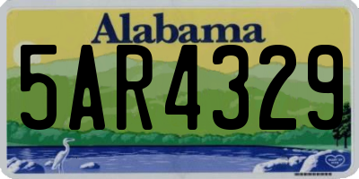 AL license plate 5AR4329