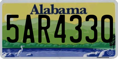 AL license plate 5AR4330