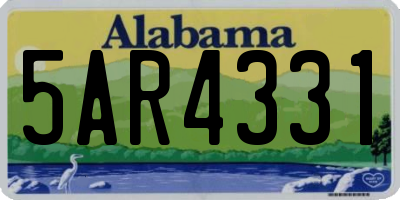 AL license plate 5AR4331