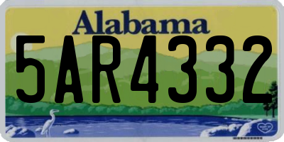 AL license plate 5AR4332
