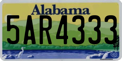 AL license plate 5AR4333