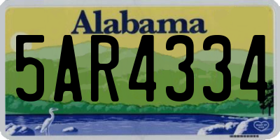 AL license plate 5AR4334