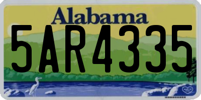 AL license plate 5AR4335