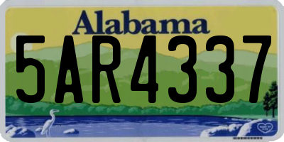 AL license plate 5AR4337