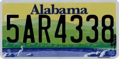 AL license plate 5AR4338