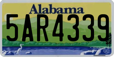 AL license plate 5AR4339