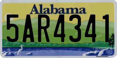 AL license plate 5AR4341