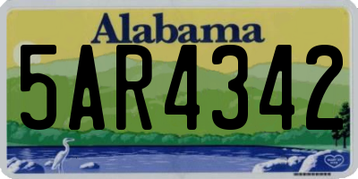 AL license plate 5AR4342