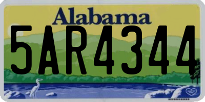 AL license plate 5AR4344