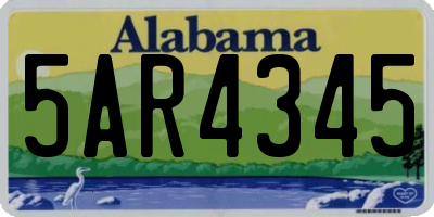 AL license plate 5AR4345