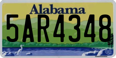 AL license plate 5AR4348