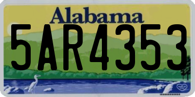 AL license plate 5AR4353