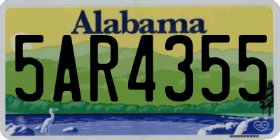 AL license plate 5AR4355
