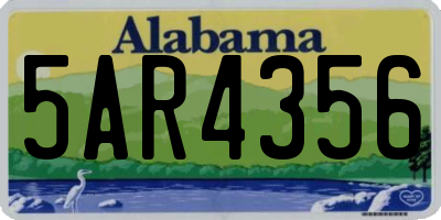 AL license plate 5AR4356