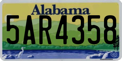 AL license plate 5AR4358