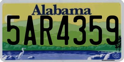 AL license plate 5AR4359