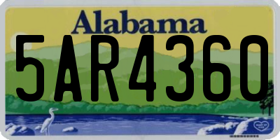 AL license plate 5AR4360