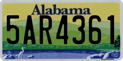 AL license plate 5AR4361