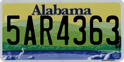 AL license plate 5AR4363