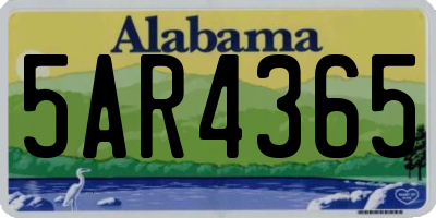 AL license plate 5AR4365