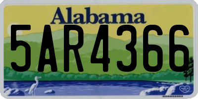 AL license plate 5AR4366