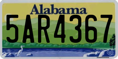 AL license plate 5AR4367