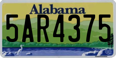 AL license plate 5AR4375
