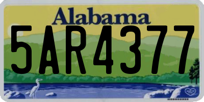AL license plate 5AR4377