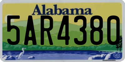 AL license plate 5AR4380