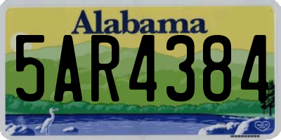 AL license plate 5AR4384