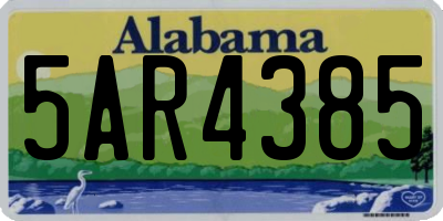 AL license plate 5AR4385