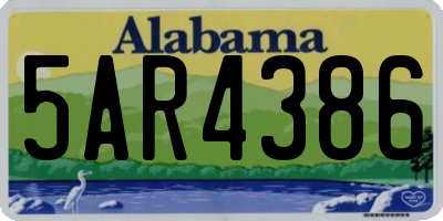 AL license plate 5AR4386