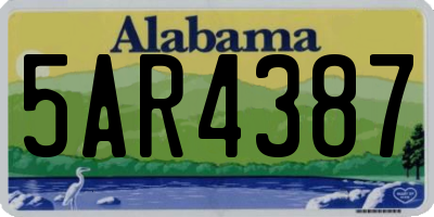 AL license plate 5AR4387