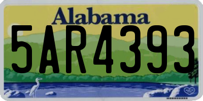 AL license plate 5AR4393