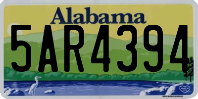AL license plate 5AR4394