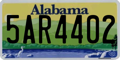 AL license plate 5AR4402