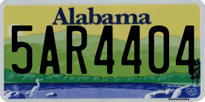 AL license plate 5AR4404