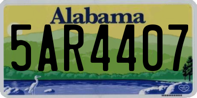 AL license plate 5AR4407
