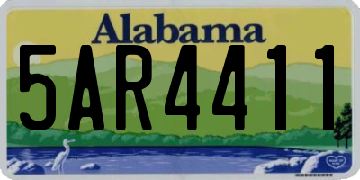 AL license plate 5AR4411
