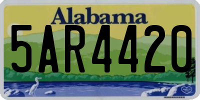 AL license plate 5AR4420
