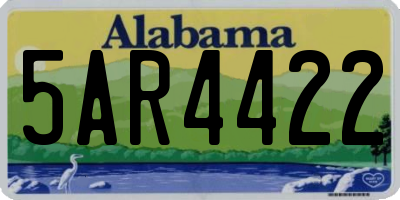 AL license plate 5AR4422
