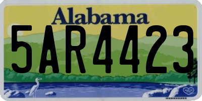 AL license plate 5AR4423