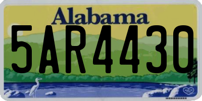 AL license plate 5AR4430