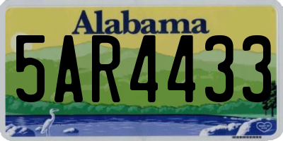 AL license plate 5AR4433